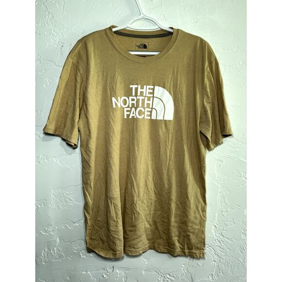 The North Face tan mens standard fit t shirt mens large normcore casual outdoor - Picture 1 of 5